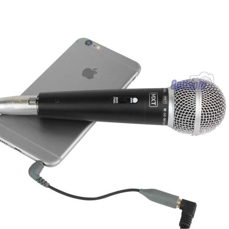 Microfone de mão dinâmico para iPhone MXT M-58 cabo 4,8 metros Menor preço em Microfone de mão dinâmico para iPhone MXT M-58 cabo 4,8 metros