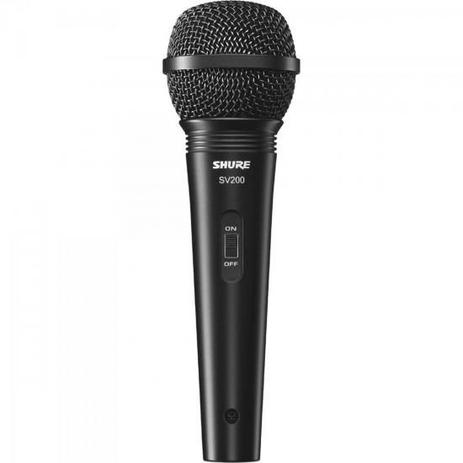 Microfone de Mao Multifuncional com Fio SV200 Preto Shure Menor preço em Microfone de Mao Multifuncional com Fio SV200 Preto Shure