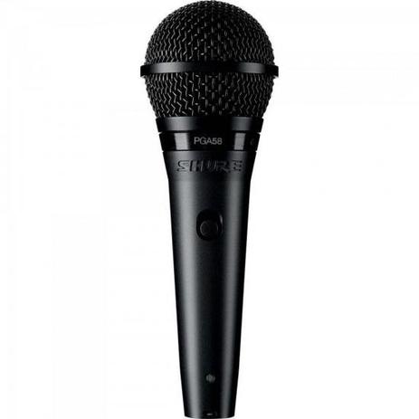 Microfone de Mão UHF PGA58-LC Preto SHURE Menor preço em Microfone de Mão UHF PGA58-LC Preto SHURE