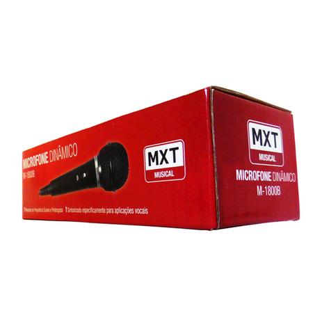 Microfone Dinâmico Mxt M-1800b Profissional 54.01.105 Menor preço em Microfone Dinâmico Mxt M-1800b Profissional 54.01.105