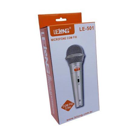 Microfone Dinâmico Profissional Le-501 Lelong - Com Fio 2.5m Menor preço em Microfone Dinâmico Profissional Le-501 Lelong - Com Fio 2.5m