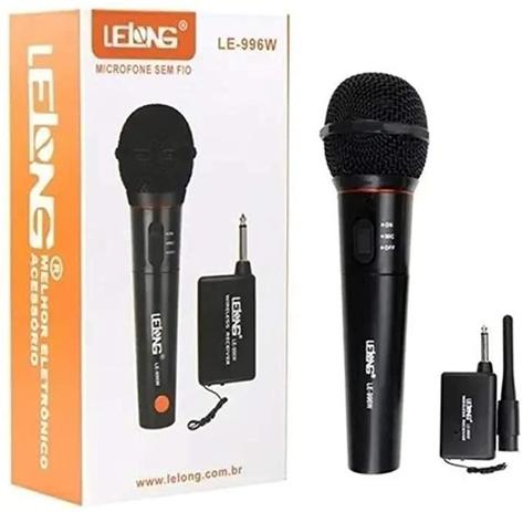 Microfone Dinâmico Profissional Wireless Sem Fio Le-996w - Lelong Menor preço em Microfone Dinâmico Profissional Wireless Sem Fio Le-996w - Lelong