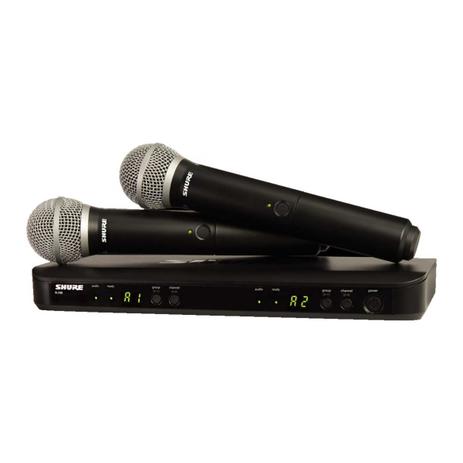 Microfone Duplo Bastão Sem fio BLX288BR/PGA58 M15 - SHURE Menor preço em Microfone Duplo Bastão Sem fio BLX288BR/PGA58 M15 - SHURE