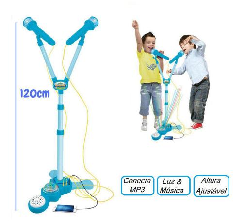 Microfone duplo infantil com pedestal rock boy 120 cm - Wellmix Menor preço em Microfone duplo infantil com pedestal rock boy 120 cm - Wellmix