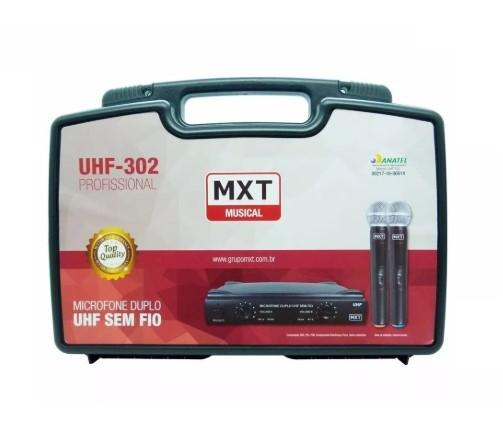 Microfone Duplo UFH SEM FIO MXT UHF-302 Profissional Menor preço em Microfone Duplo UFH SEM FIO MXT UHF-302 Profissional