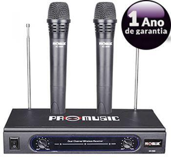 Microfone duplo vhf sem fio profissional promusic ate 46mts - 055-3688 - Chip sce é boa?