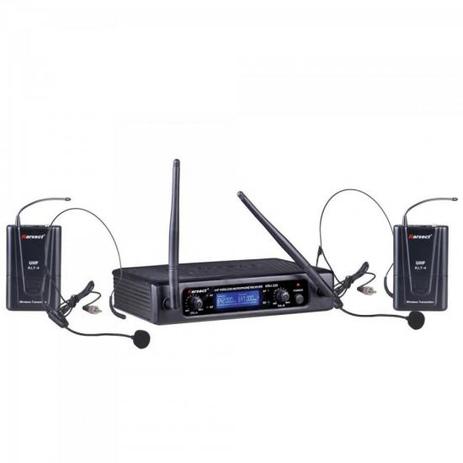 Microfone Headset Sem Fio Duplo Kru220h Preto KARSECT Menor preço em Microfone Headset Sem Fio Duplo Kru220h Preto KARSECT