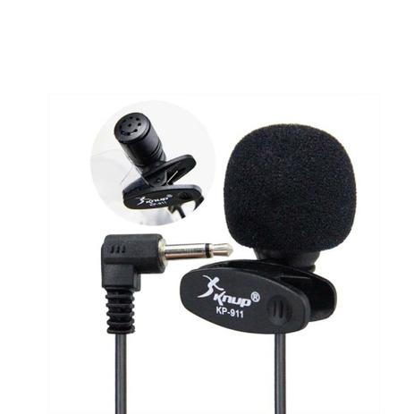 Microfone Lapela Mini P2 3.5mm Stereo Knup Kp-911 Menor preço em Microfone Lapela Mini P2 3.5mm Stereo Knup Kp-911