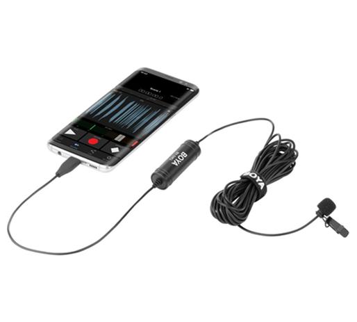 Microfone Lapela para Android conector USB-C 6 m - Boya Menor preço em Microfone Lapela para Android conector USB-C 6 m - Boya