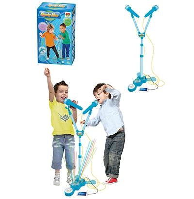 Microfone musical infantil duplo com pedestal rock boy 120cm com luz a pilha na caixa - Dm brasil Menor preço em Microfone musical infantil duplo com pedestal rock boy 120cm com luz a pilha na caixa - Dm brasil