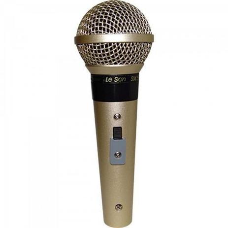 Microfone Profissional com Fio Cardioide SM58 P4 Champanhe Leson Menor preço em Microfone Profissional com Fio Cardioide SM58 P4 Champanhe Leson