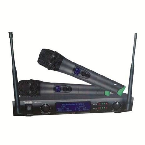 Microfone profissional Duplo Mão uhf 10m Sem Fio weireless-MT2202 - Tomate Menor preço em Microfone profissional Duplo Mão uhf 10m Sem Fio weireless-MT2202 - Tomate