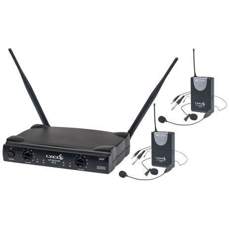 Microfone s/ Fio Duplo Headset / Lapela / Instrumento / UHF - UH 02 HLI HLI Lyco Menor preço em Microfone s/ Fio Duplo Headset / Lapela / Instrumento / UHF - UH 02 HLI HLI Lyco