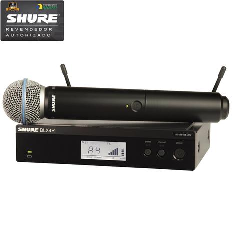 Microfone Sem Fio De Mão BLX-24RBR/B58 - Shure Menor preço em Microfone Sem Fio De Mão BLX-24RBR/B58 - Shure