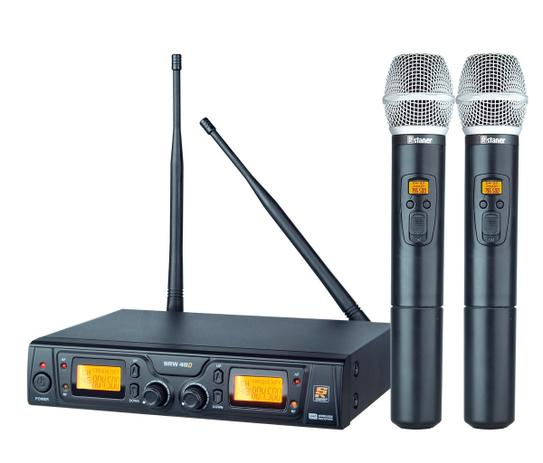 Microfone Sem Fio Duplo De Mão Uhf Staner Srw 48d Digital Menor preço em Microfone Sem Fio Duplo De Mão Uhf Staner Srw 48d Digital