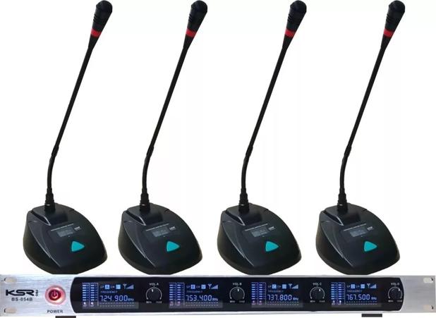 Microfone Sem Fio Ksr Mesa C/ 4 Gooseneck Bs054b2 Menor preço em Microfone Sem Fio Ksr Mesa C/ 4 Gooseneck Bs054b2