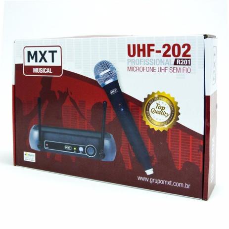 Microfone Sem Fio Uhf-202 Profissional R201 - Mxt - Microfone Dinâmico - Magazine Luiza