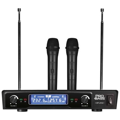 Microfone sem fio vhf duplo de mão vf-212 - Pro bass é boa?