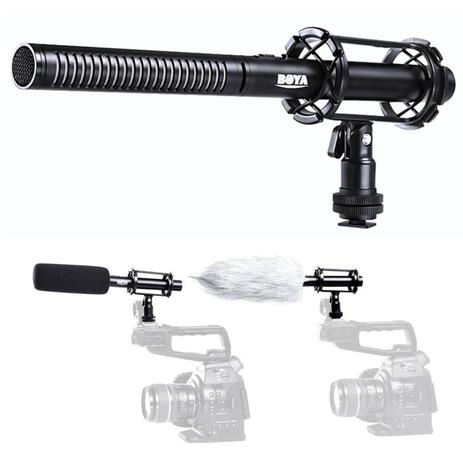 Menor preço em Microfone Shotgun Profissional Boya PVM1000L Direcional XLR 3Pinos