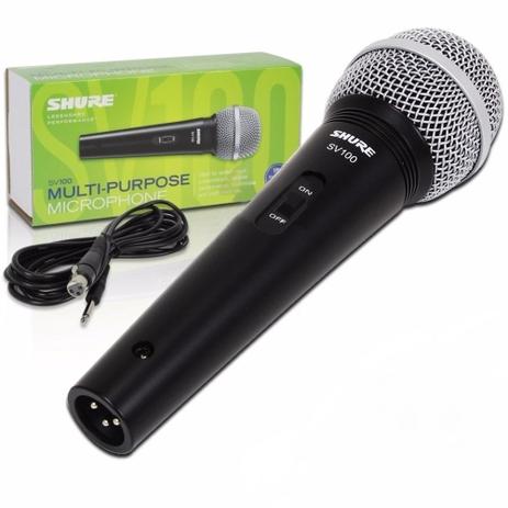 Microfone sv100 profissional shure Menor preço em Microfone sv100 profissional shure