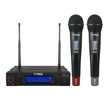 Microfone Tag Sound TG-8802 Duplo MultiCanal Preto Menor preço em Microfone Tag Sound TG-8802 Duplo MultiCanal Preto