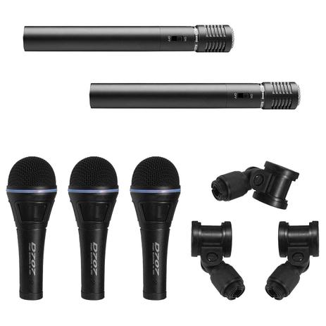 Microfones c/ Fio p/ Bateria (5 Unidades) - D 707 S Yoga Menor preço em Microfones c/ Fio p/ Bateria (5 Unidades) - D 707 S Yoga