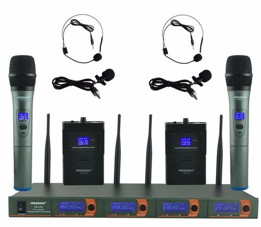 Microfones Profissional VHF Sistema Headset Sem Fio Karaokê FREEBOSS FB-V04H2 - PRODUTO NO BRASIL Menor preço em Microfones Profissional VHF Sistema Headset Sem Fio Karaokê FREEBOSS FB-V04H2 - PRODUTO NO BRASIL