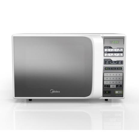Microondas liva 20l branco espelhado 220v - midea Menor preço em Microondas liva 20l branco espelhado 220v - midea