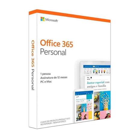 Microsoft Office 365 Personal PC / MAC (BOX)Assinatura anual Menor preço em Microsoft Office 365 Personal PC / MAC (BOX)Assinatura anual