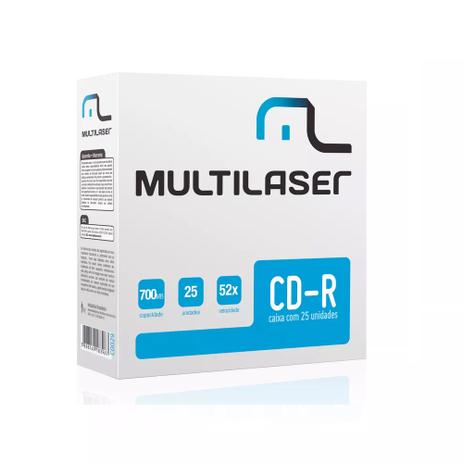 Mídia CD-R 52X -25 Und-Multilaser Menor preço em Mídia CD-R 52X -25 Und-Multilaser