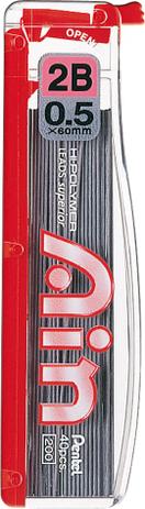 Mina Grafite Pentel Ain 0.5 mm 2B C255-2BPB Menor preço em Mina Grafite Pentel Ain 0.5 mm 2B C255-2BPB