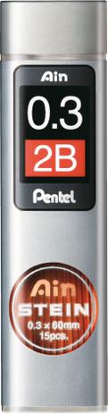 Mina Grafite Pentel Ain Stein 0.3 mm 2B C273-2BO Menor preço em Mina Grafite Pentel Ain Stein 0.3 mm 2B C273-2BO