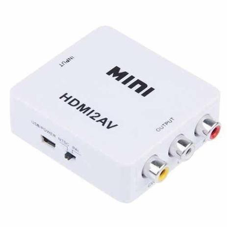 Mini Adaptador Conversor De Hdmi Para Rca Video Composto Av - Import Menor preço em Mini Adaptador Conversor De Hdmi Para Rca Video Composto Av - Import