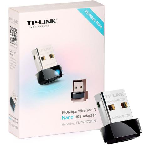 Mini Adaptador TP-Link N USB Wireless Nano 150Mbps TL-WN725N Menor preço em Mini Adaptador TP-Link N USB Wireless Nano 150Mbps TL-WN725N