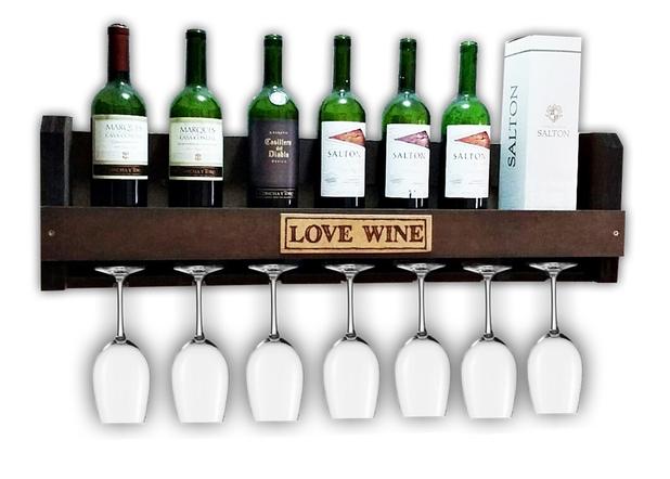 Mini Adega Madeira MDF Barzinho de Parede Para Garrafas Vinhos Com Porta Taças Tabaco Fosco - Soul fins Menor preço em Mini Adega Madeira MDF Barzinho de Parede Para Garrafas Vinhos Com Porta Taças Tabaco Fosco - Soul fins