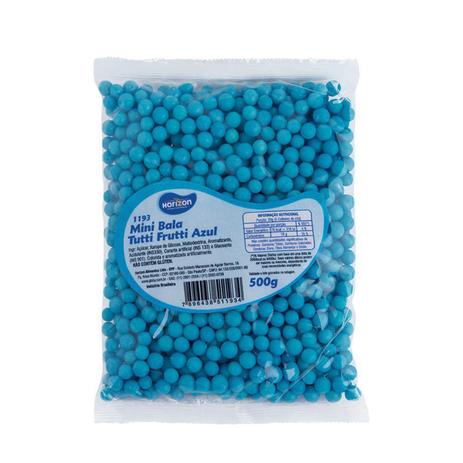 Mini Bala Bolinha Sabor Tutti Frutti Cor Azul 500g - Festabox Menor preço em Mini Bala Bolinha Sabor Tutti Frutti Cor Azul 500g - Festabox
