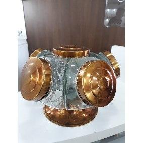 Mini Baleiro Giratório 5 Bocas Transpartente Com Tampas De plástico AMBAR - Hypem Menor preço em Mini Baleiro Giratório 5 Bocas Transpartente Com Tampas De plástico AMBAR - Hypem