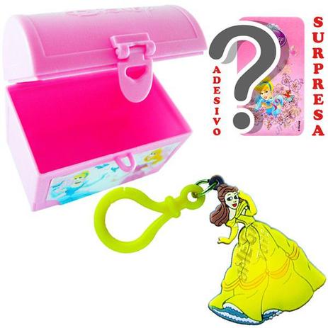 Mini Baú Princesas com Adesivo e Chaveiro Bela Princesas Disney - Cim Menor preço em Mini Baú Princesas com Adesivo e Chaveiro Bela Princesas Disney - Cim