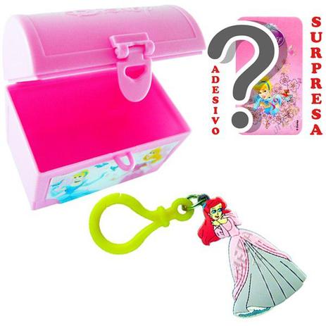 Mini Baú Princesas com Adesivo e Chaveiro Sereia Ariel Princesas Disney - Cim Menor preço em Mini Baú Princesas com Adesivo e Chaveiro Sereia Ariel Princesas Disney - Cim