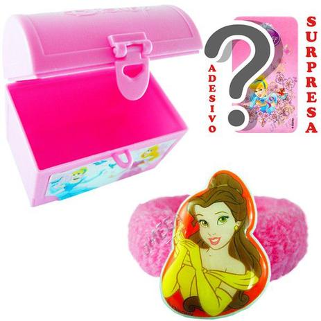 Mini Baú Princesas com Adesivo e Chuquinha Bela Princesas Disney - Cim Menor preço em Mini Baú Princesas com Adesivo e Chuquinha Bela Princesas Disney - Cim