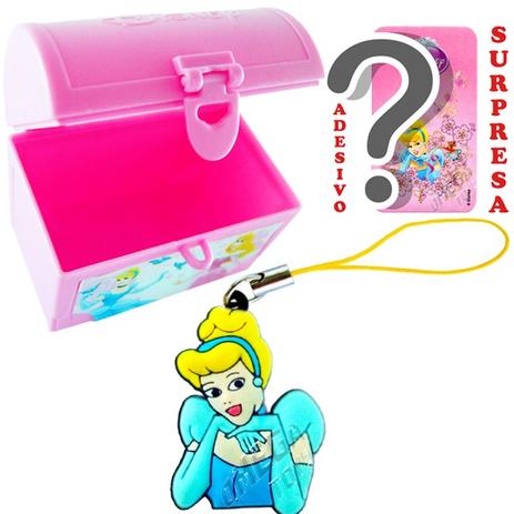 Mini Baú Princesas com Adesivo e Pingente Cinderela Princesas Disney - Cim Menor preço em Mini Baú Princesas com Adesivo e Pingente Cinderela Princesas Disney - Cim