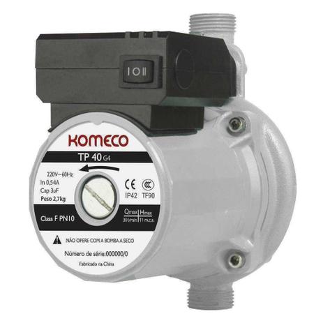 Mini bomba pressurizadora de agua komeco tp40 g4 metal 220v Menor preço em Mini bomba pressurizadora de agua komeco tp40 g4 metal 220v