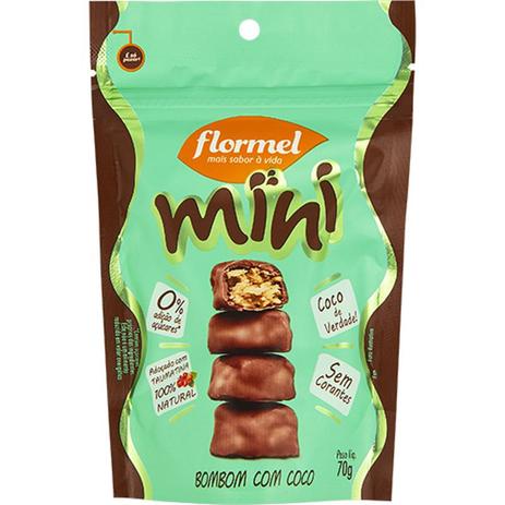 Mini Bombom Coco 70g - Flormel Menor preço em Mini Bombom Coco 70g - Flormel