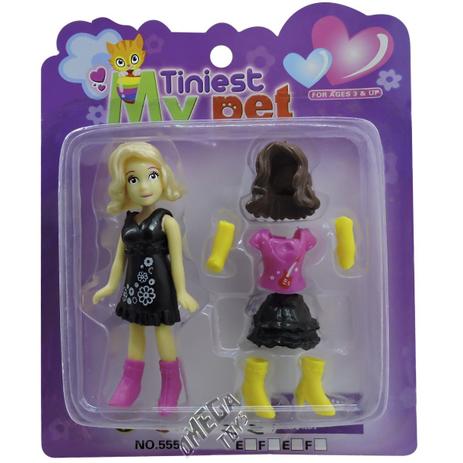 Mini Boneca com Acessórios Tiniest My Pet Loira - Dromos Menor preço em Mini Boneca com Acessórios Tiniest My Pet Loira - Dromos