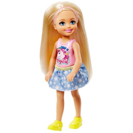Mini Boneca - Família da Barbie - Chelsea Club - Loira Com Saia de Estrela - Mattel Menor preço em Mini Boneca - Família da Barbie - Chelsea Club - Loira Com Saia de Estrela - Mattel