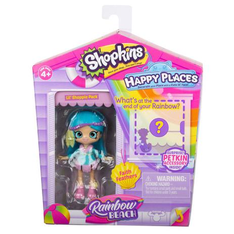 Mini Boneca Surpresa com Acessórios - Shopkins - Happy Places - Raibown Beach - DTC Menor preço em Mini Boneca Surpresa com Acessórios - Shopkins - Happy Places - Raibown Beach - DTC