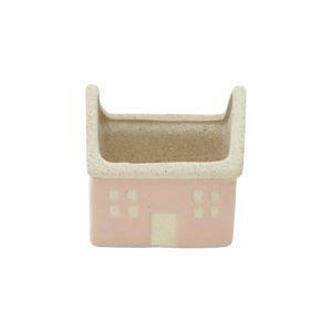 MINI CACHEPOT PORCELANA OPEN CEILING HOUSE ROSA/BEGE 8X7X7cm - Urban Menor preço em MINI CACHEPOT PORCELANA OPEN CEILING HOUSE ROSA/BEGE 8X7X7cm - Urban