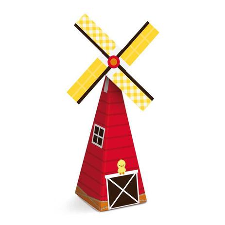 Mini Caixa Cone Moinho Fazendinha 08 unidades Cromus - Festabox é boa?
