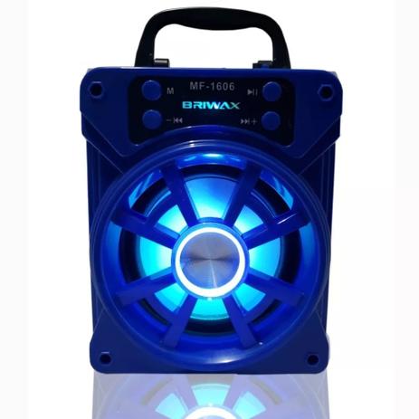 Mini Caixa De Som 8w Rms Bluetooth Rádio Fm Sd Auxiliar Usb Azul - Briwax é boa?
