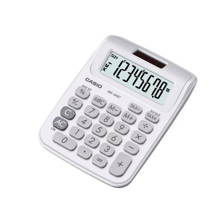Mini calculadora Casio de mesa c/ visor 8 dígitos Branca MS-6NC-WH - Casio Menor preço em Mini calculadora Casio de mesa c/ visor 8 dígitos Branca MS-6NC-WH - Casio
